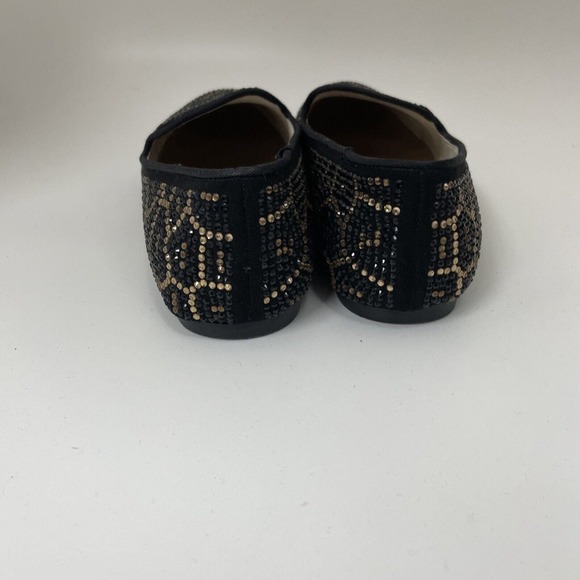 Steven Steve Madden Flats Loafers Size 10 Rhinestone Black Gold Bronze Madee-R - Picture 3 of 9